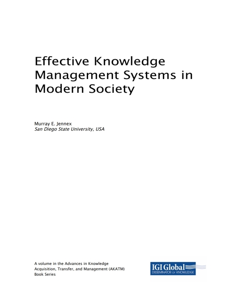 Cover image for book Effective Knowledge Management Systems in Modern Society