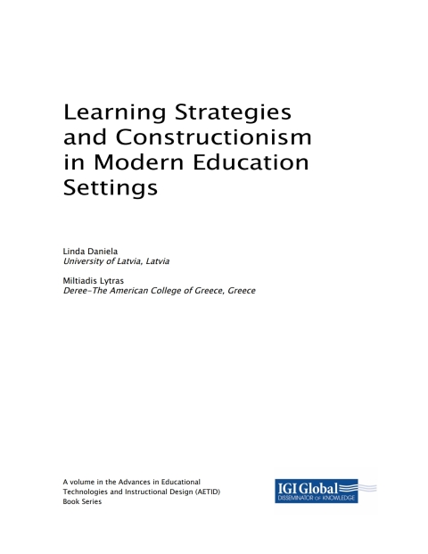 Cover image for book Learning Strategies and Constructionism in Modern Education Settings