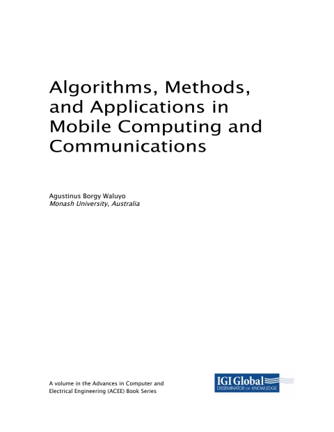 Cover image for book Algorithms, Methods, and Applications in Mobile Computing and Communications