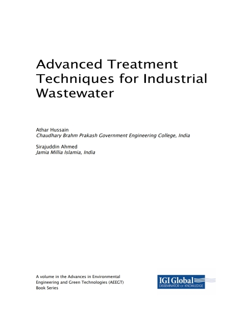 Cover image for book Advanced Treatment Techniques for Industrial Wastewater