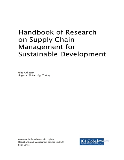 Cover image for book Handbook of Research on Supply Chain Management for Sustainable Development