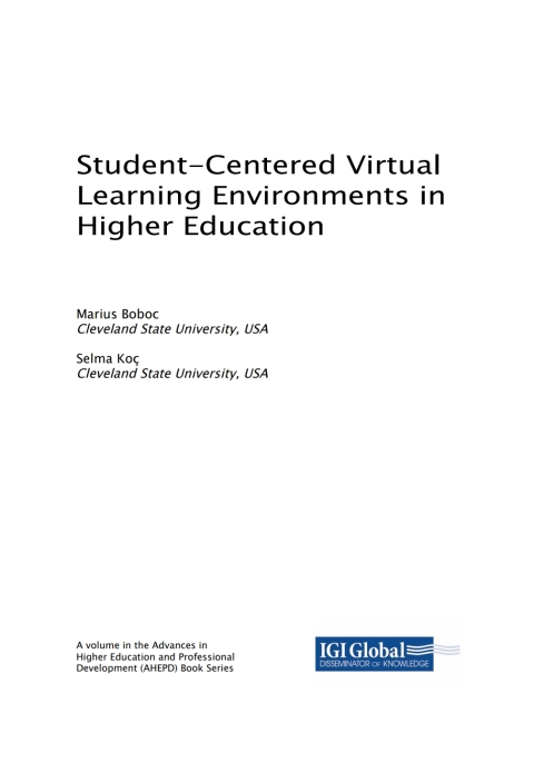 Cover image for book Student-Centered Virtual Learning Environments in Higher Education