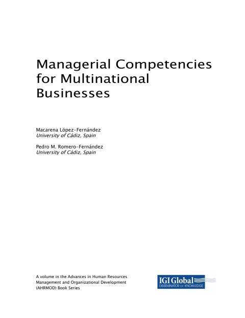 Cover image for book Managerial Competencies for Multinational Businesses