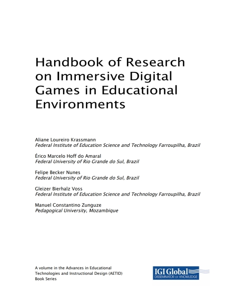 Cover image for book Handbook of Research on Immersive Digital Games in Educational Environments