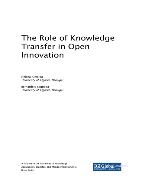 Cover image for book The Role of Knowledge Transfer in Open Innovation