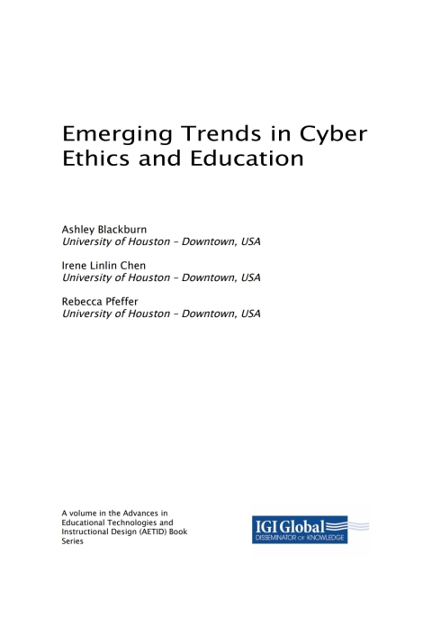 Cover image for book Emerging Trends in Cyber Ethics and Education