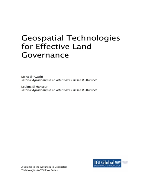 Cover image for book Geospatial Technologies for Effective Land Governance