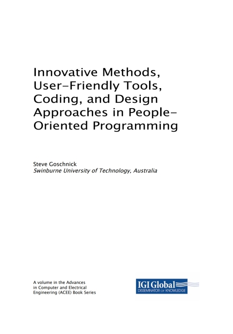 Cover image for book Innovative Methods, User-Friendly Tools, Coding, and Design Approaches in People-Oriented Programming