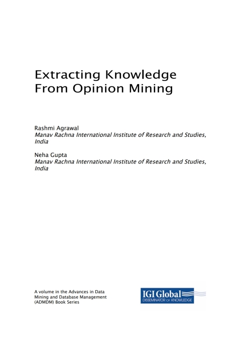 Cover image for book Extracting Knowledge From Opinion Mining