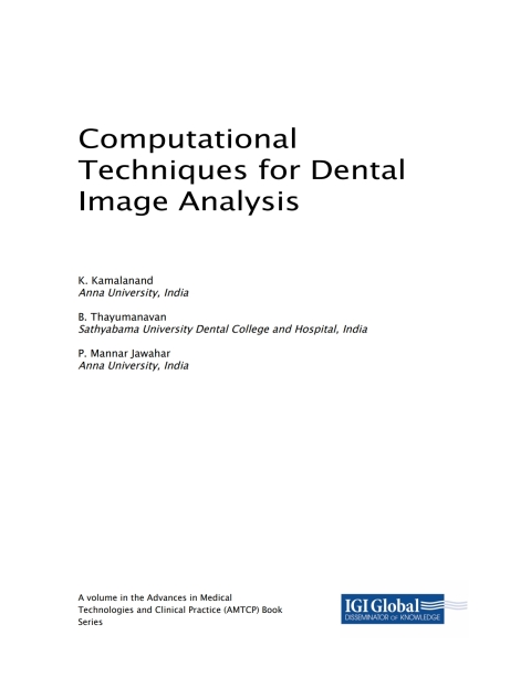 Cover image for book Computational Techniques for Dental Image Analysis