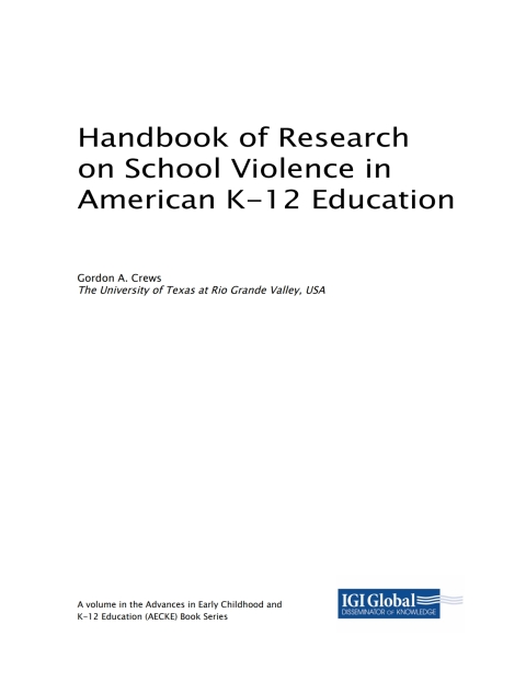 Cover image for book Handbook of Research on School Violence in American K-12 Education