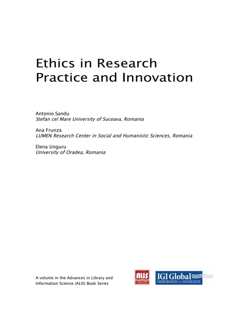 Cover image for book Ethics in Research Practice and Innovation