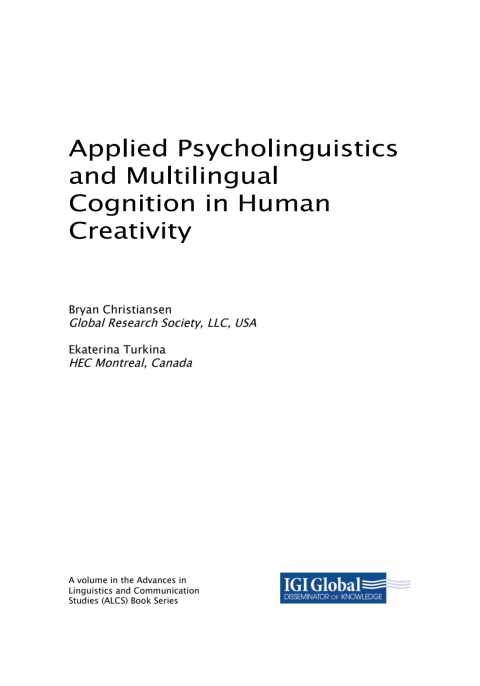 Cover image for book Applied Psycholinguistics and Multilingual Cognition in Human Creativity