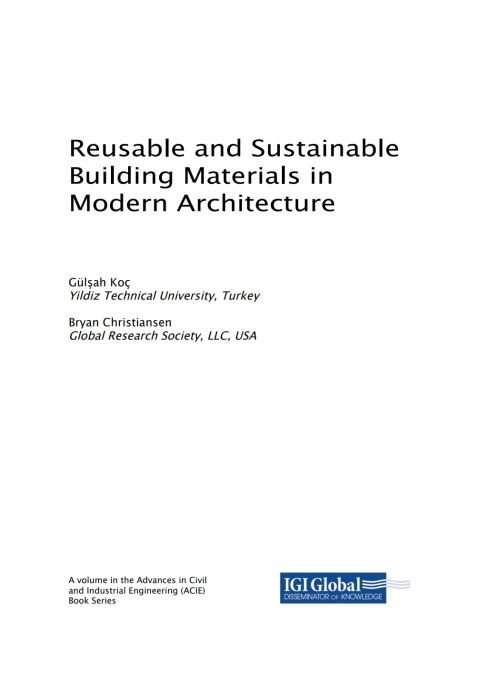 Cover image for book Reusable and Sustainable Building Materials in Modern Architecture