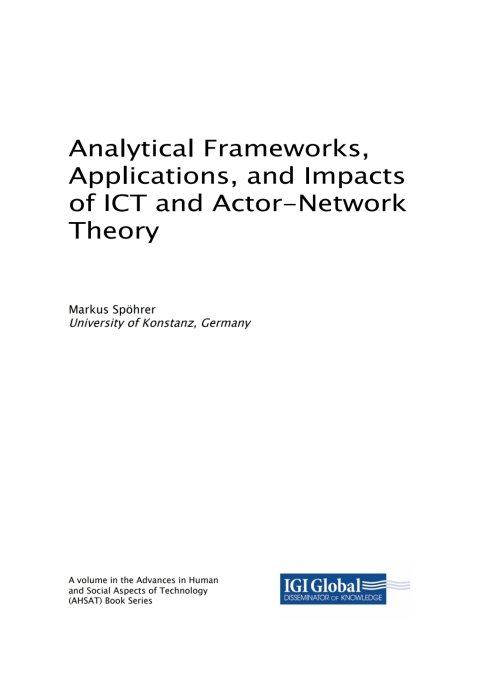 Cover image for book Analytical Frameworks, Applications, and Impacts of ICT and Actor-Network Theory