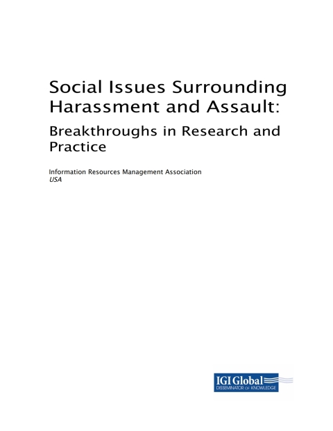 Cover image for book Social Issues Surrounding Harassment and Assault: Breakthroughs in Research and Practice