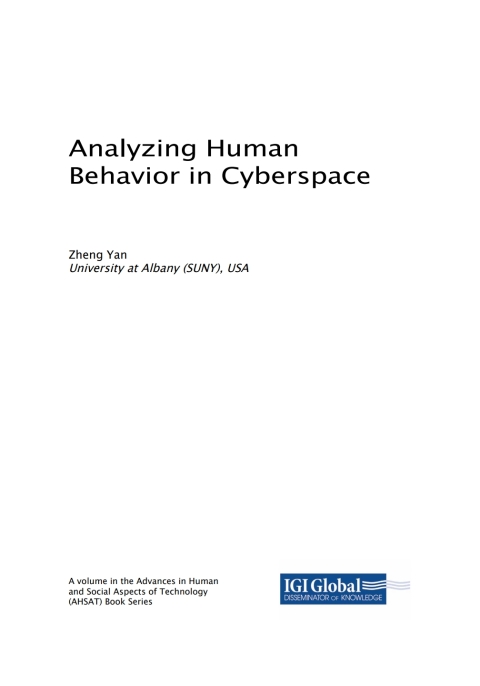 Cover image for book Analyzing Human Behavior in Cyberspace