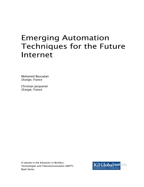 Cover image for book Emerging Automation Techniques for the Future Internet
