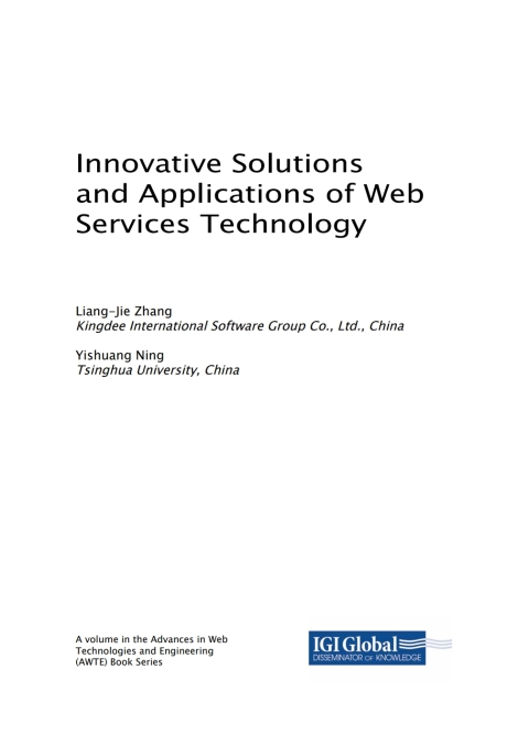 Cover image for book Innovative Solutions and Applications of Web Services Technology