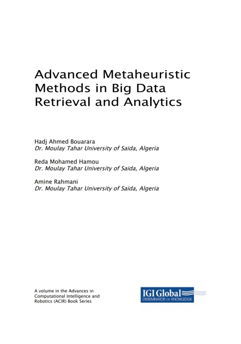 Cover image for book Advanced Metaheuristic Methods in Big Data Retrieval and Analytics