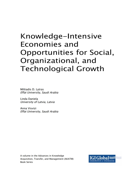 Cover image for book Knowledge-Intensive Economies and Opportunities for Social, Organizational, and Technological Growth