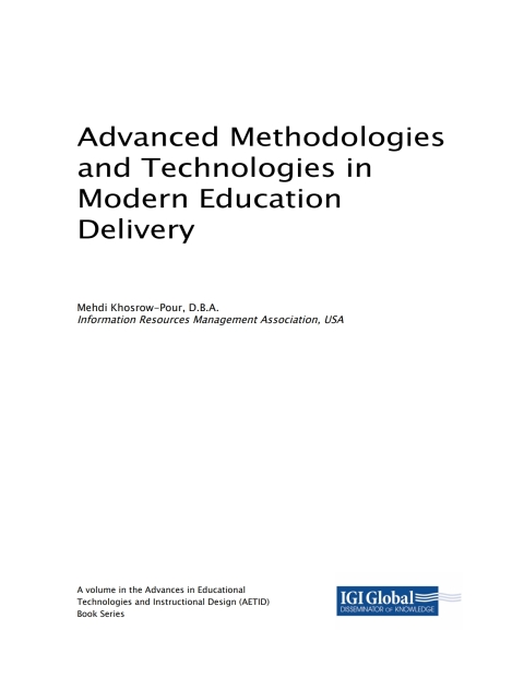 Cover image for book Advanced Methodologies and Technologies in Modern Education Delivery