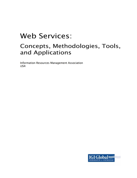 Cover image for book Web Services: Concepts, Methodologies, Tools, and Applications
