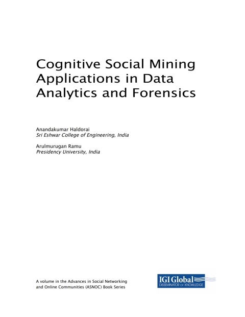 Cover image for book Cognitive Social Mining Applications in Data Analytics and Forensics