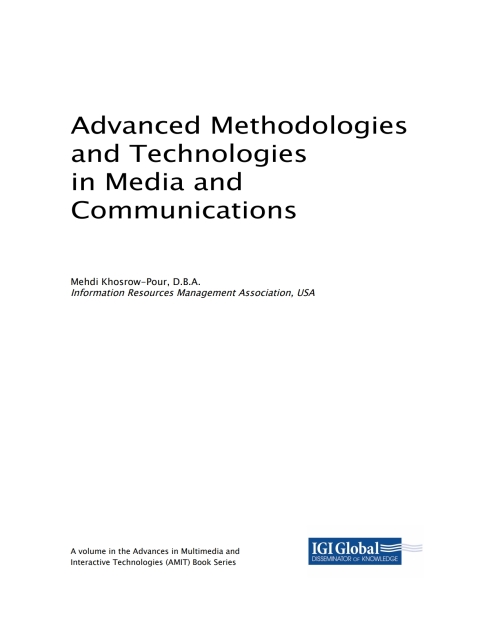 Cover image for book Advanced Methodologies and Technologies in Media and Communications
