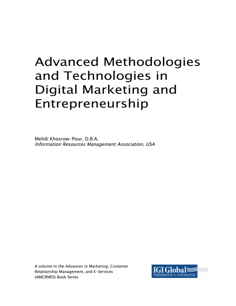 Cover image for book Advanced Methodologies and Technologies in Digital Marketing and Entrepreneurship