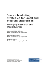 Cover image: Service Marketing Strategies for Small and Medium Enterprises 9781522578918