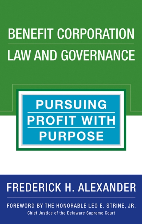 Cover image for book Benefit Corporation Law and Governance