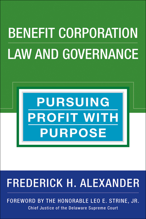 Cover image for book Benefit Corporation Law and Governance