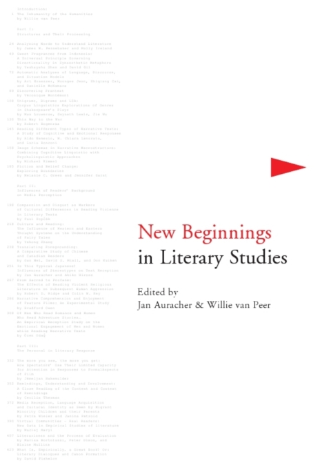Cover image for book New Beginnings in Literary Studies