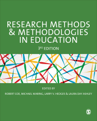 Cover image: Research Methods and Methodologies in Education 3rd edition 9781529729634