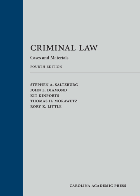 Cover image for book Criminal Law: Cases and Materials