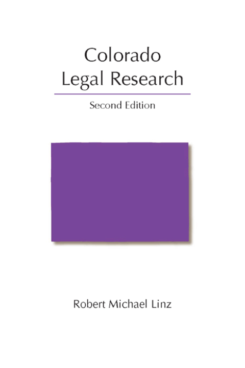 Cover image for book Colorado Legal Research