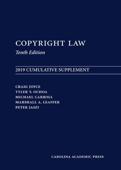 Cover image for book Copyright Law: 2019 Cumulative Supplement