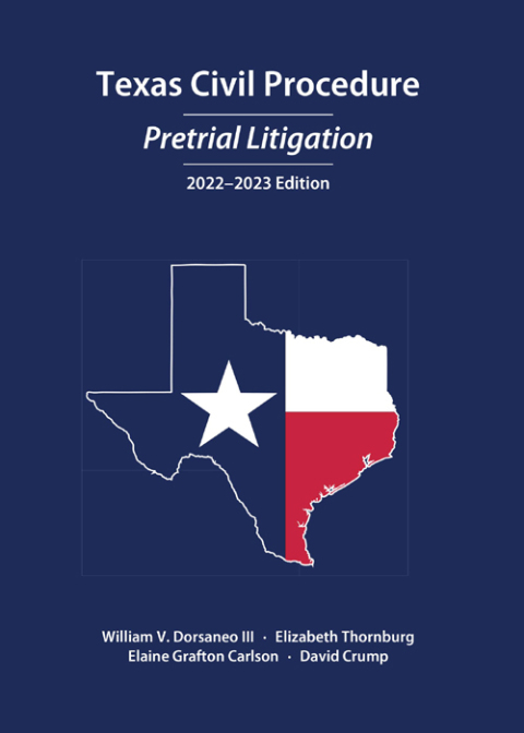 Cover image for book Texas Civil Procedure: Pretrial Litigation, 2022-2023