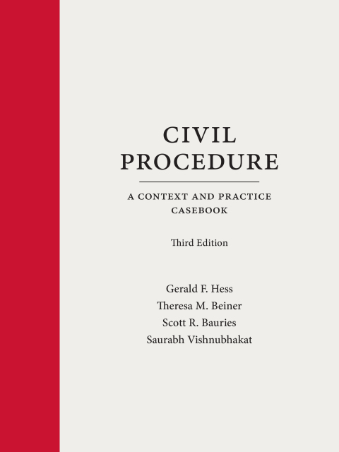 Cover image for book Civil Procedure: A Context and Practice Casebook
