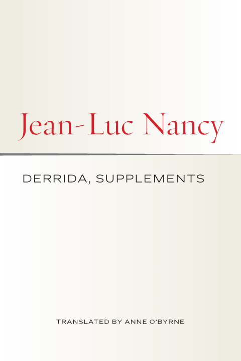 Cover image for book Derrida, Supplements