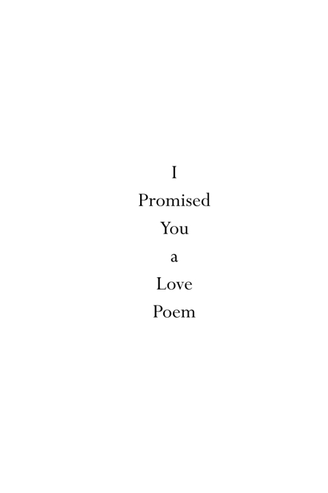 Cover image for book I Promised You a Love Poem