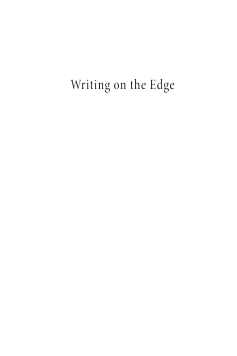 Cover image for book Writing on the Edge