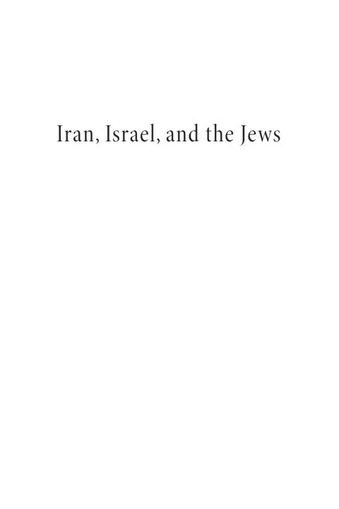 Cover image for book Iran, Israel, and the Jews