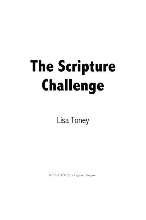 Cover image for book The Scripture Challenge