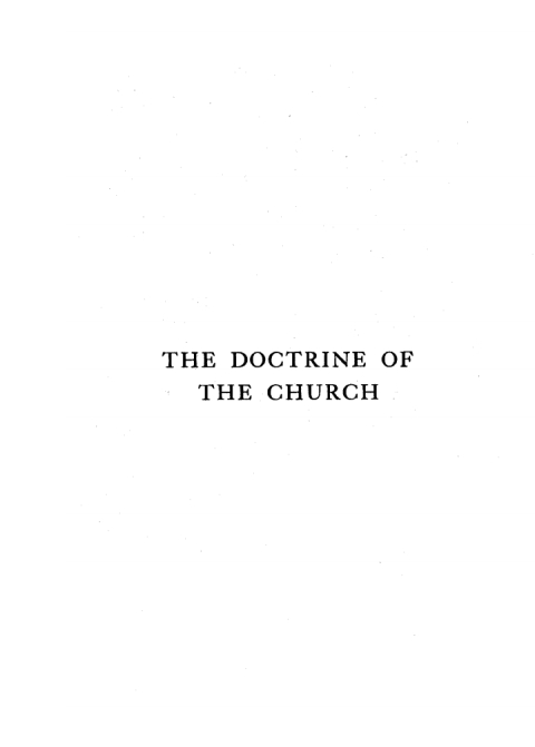 Cover image for book The Doctrine of the Church