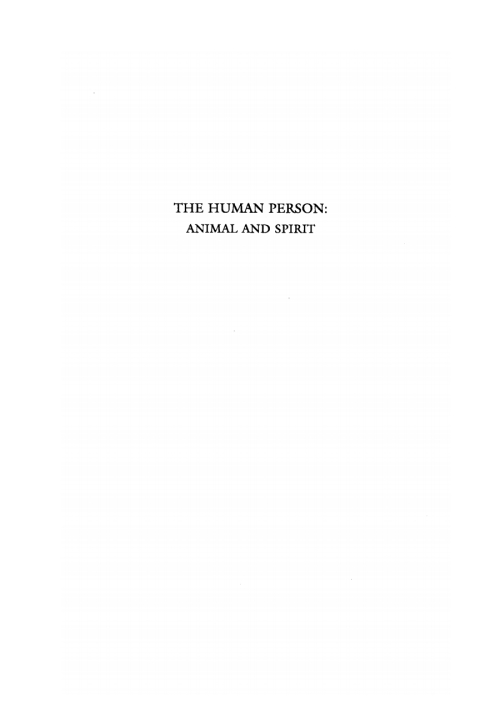 Cover image for book The Human Person