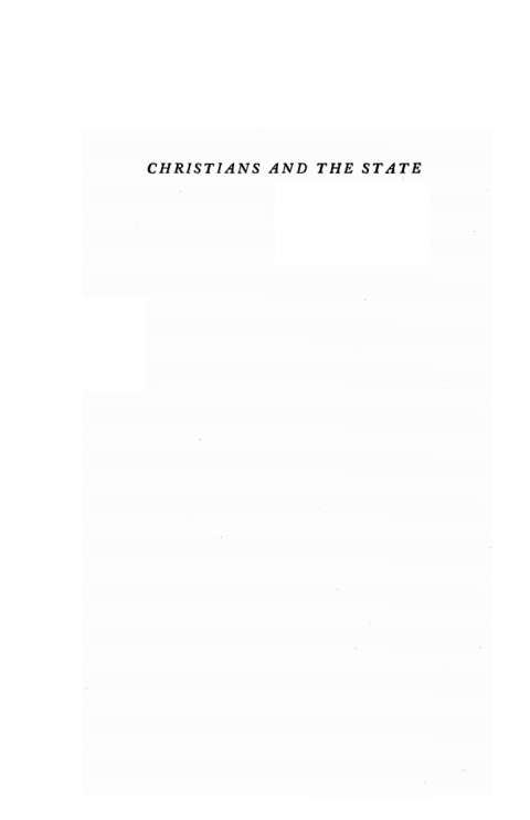 Cover image for book Christians and the State