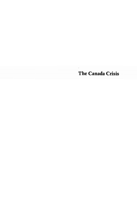 Cover image for book The Canada Crisis