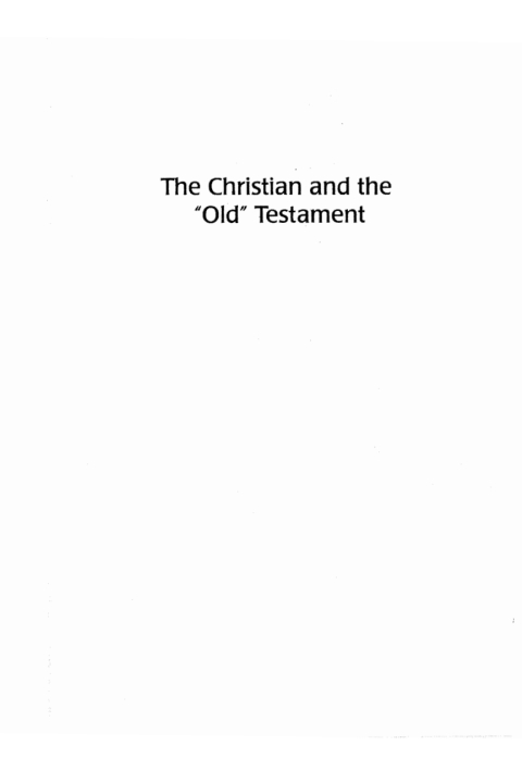 Cover image for book The Christian and the Old Testament